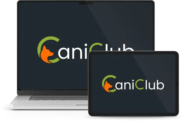 Desktop und Tablet Mockup mit dem CaniClub Registrierungsscreen